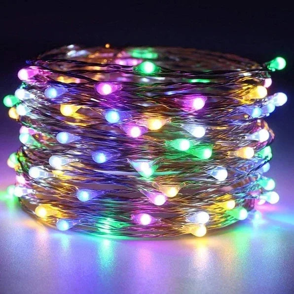 LED Copper Wire Fairy Lights 1M–30M – Holiday String Lighting for Christmas Tree & Party Décor