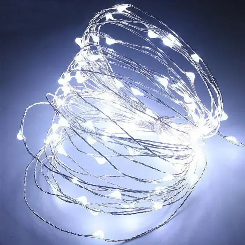 LED Copper Wire Fairy Lights 1M–30M – Holiday String Lighting for Christmas Tree & Party Décor