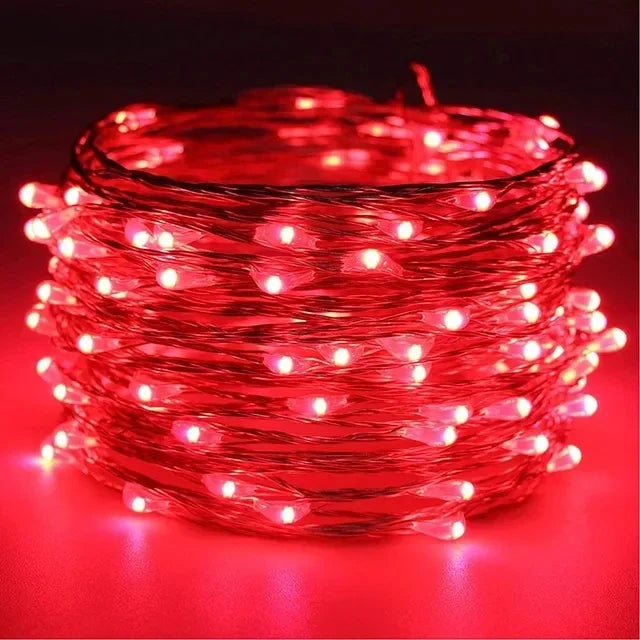 LED Copper Wire Fairy Lights 1M–30M – Holiday String Lighting for Christmas Tree & Party Décor
