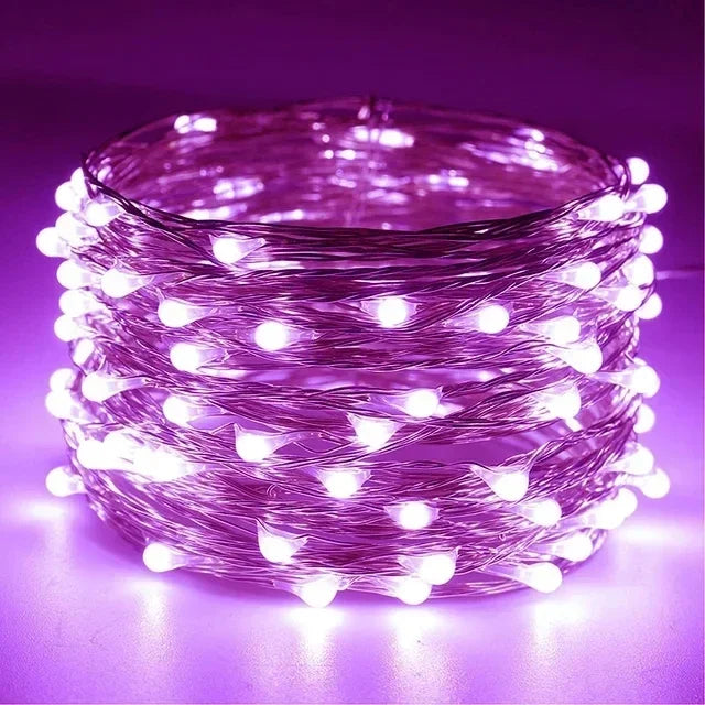 LED Copper Wire Fairy Lights 1M–30M – Holiday String Lighting for Christmas Tree & Party Décor