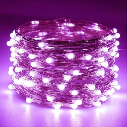 LED Copper Wire Fairy Lights 1M–30M – Holiday String Lighting for Christmas Tree & Party Décor