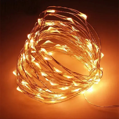 LED Copper Wire Fairy Lights 1M–30M – Holiday String Lighting for Christmas Tree & Party Décor
