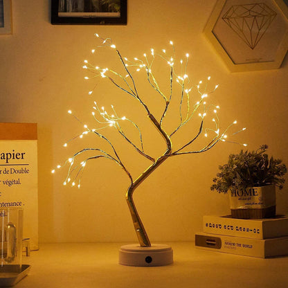 LED Tree Fairy Lights – Battery Operated Artificial Bonsai Table Lamp for Party, Holiday & Home Decor