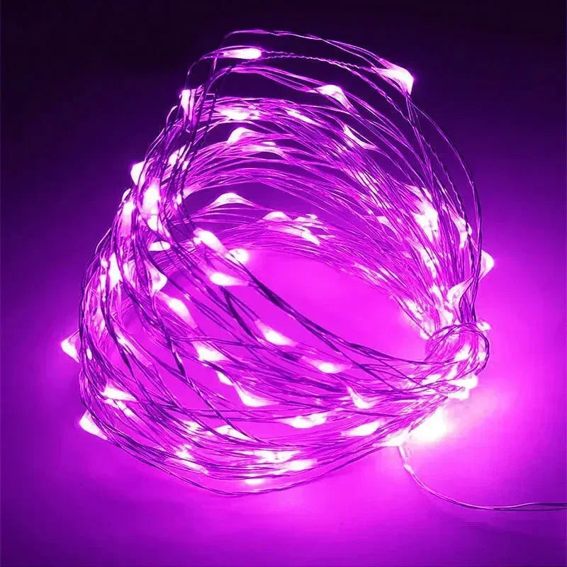 LED Copper Wire Fairy Lights 1M–30M – Holiday String Lighting for Christmas Tree & Party Décor