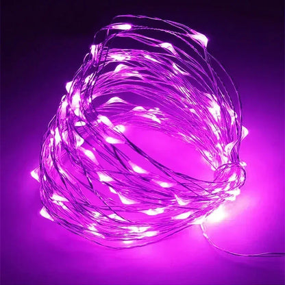 LED Copper Wire Fairy Lights 1M–30M – Holiday String Lighting for Christmas Tree & Party Décor