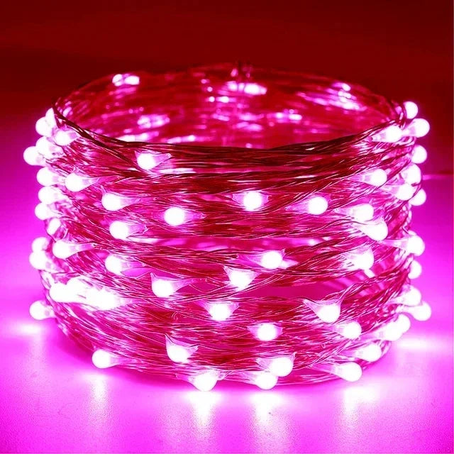 LED Copper Wire Fairy Lights 1M–30M – Holiday String Lighting for Christmas Tree & Party Décor