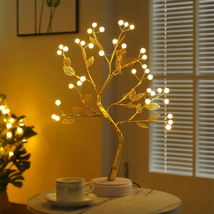 LED Tree Fairy Lights – Battery Operated Artificial Bonsai Table Lamp for Party, Holiday & Home Decor