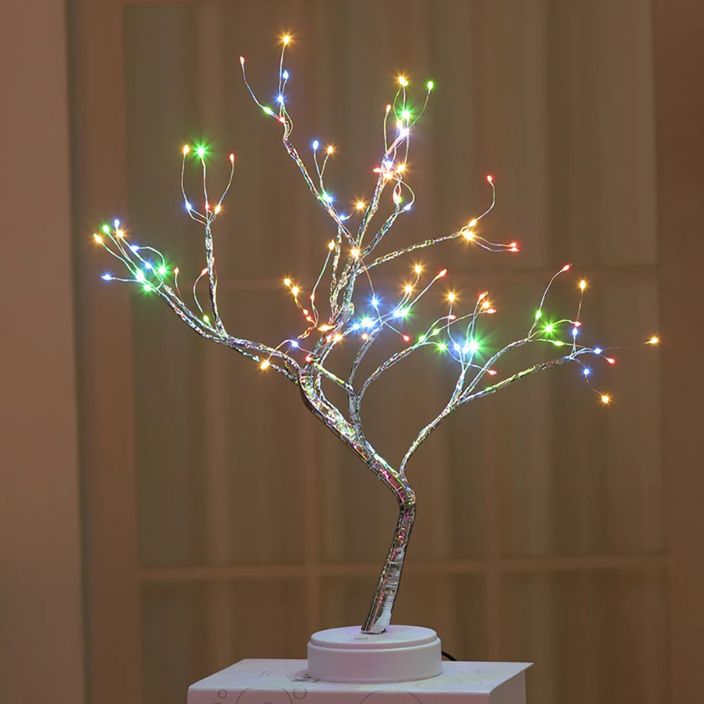 LED Tree Fairy Lights – Battery Operated Artificial Bonsai Table Lamp for Party, Holiday & Home Decor