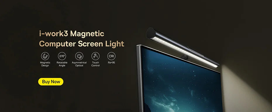 Baseus Magnetic Rechargeable LED Desk & Night Lamp with Stepless Dimming