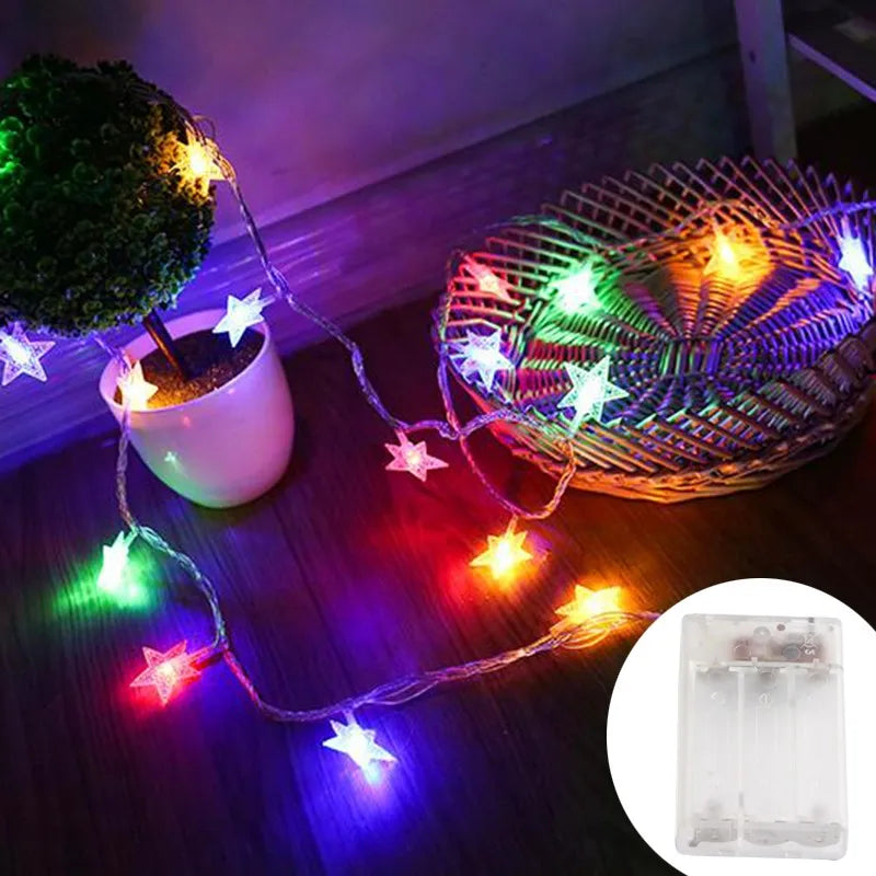 LED Star String Lights Outdoor – Bulb Fairy Garland Lights for Garden, Wedding, Party, Home & Christmas Decoration