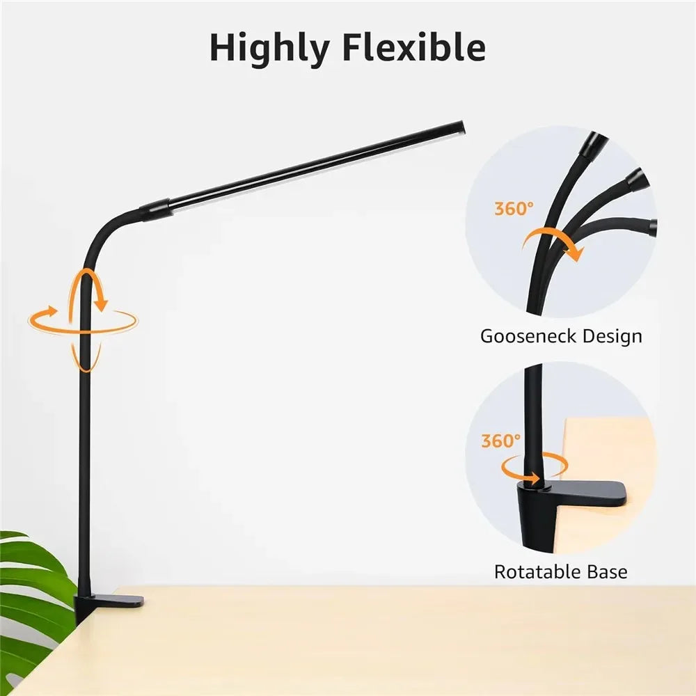 LED Double Head Desk Lamp – Extra Wide Adjustable Desk Light for Home Office