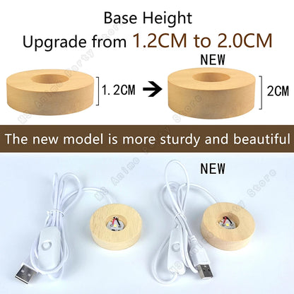 3D Crystal Ball LED Night Light | Galaxy Saturn Moon Lamp for Bedside & Kids Gift (5cm)