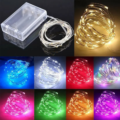 LED Copper Wire Fairy Lights 1M–30M – Holiday String Lighting for Christmas Tree & Party Décor