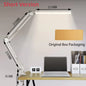 10W LED Clamp Desk Lamp | Dimmable Swing Arm Light with 3 Modes, 10 Brightness Levels, USB Powered