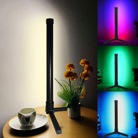 RGB Smart LED Corner Floor Lamp, Music Sync Color-Changing Light with 16 Million DIY Colors