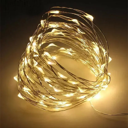 LED Copper Wire Fairy Lights 1M–30M – Holiday String Lighting for Christmas Tree & Party Décor