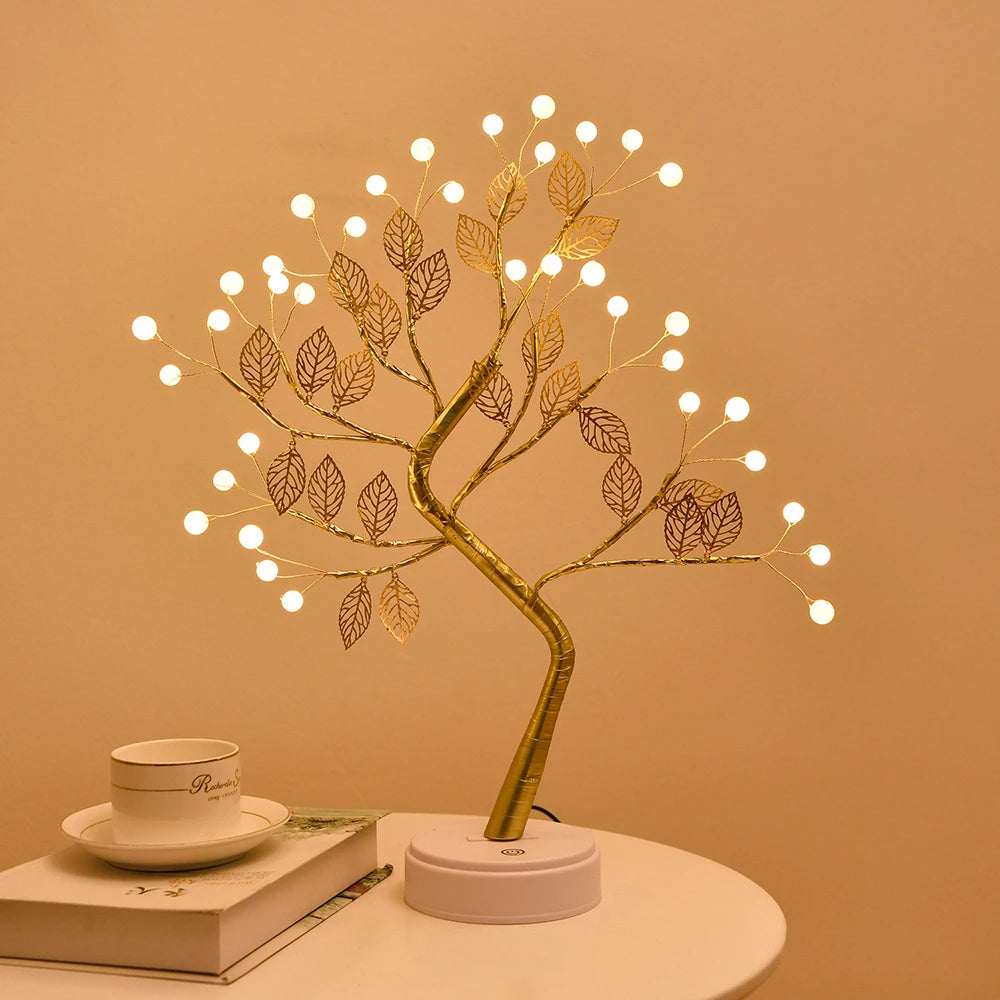 LED Tree Fairy Lights – Battery Operated Artificial Bonsai Table Lamp for Party, Holiday & Home Decor
