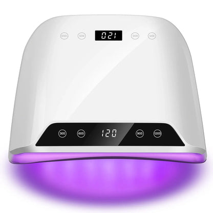 Big Space 320W UV LED Nail Lamp for Gel Polish – 72 LEDs, Dual LCD Screens, Professional Nail Dryer