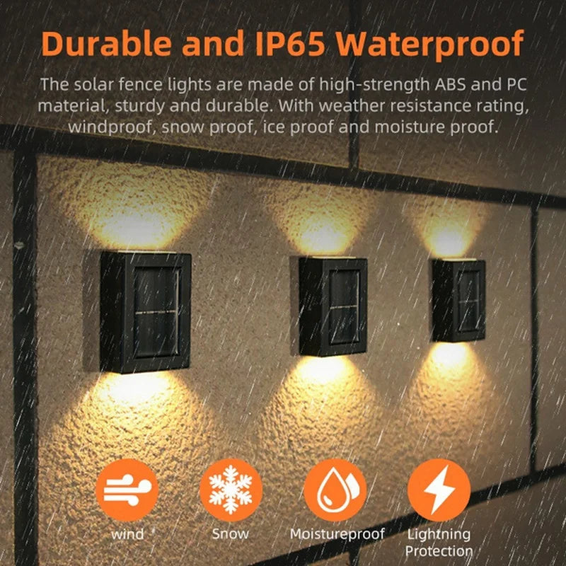 Waterproof Solar Up & Down Wall Light | Solar-Powered Garden Lamp