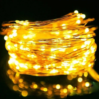 LED Copper Wire Fairy Lights 1M–30M – Holiday String Lighting for Christmas Tree & Party Décor
