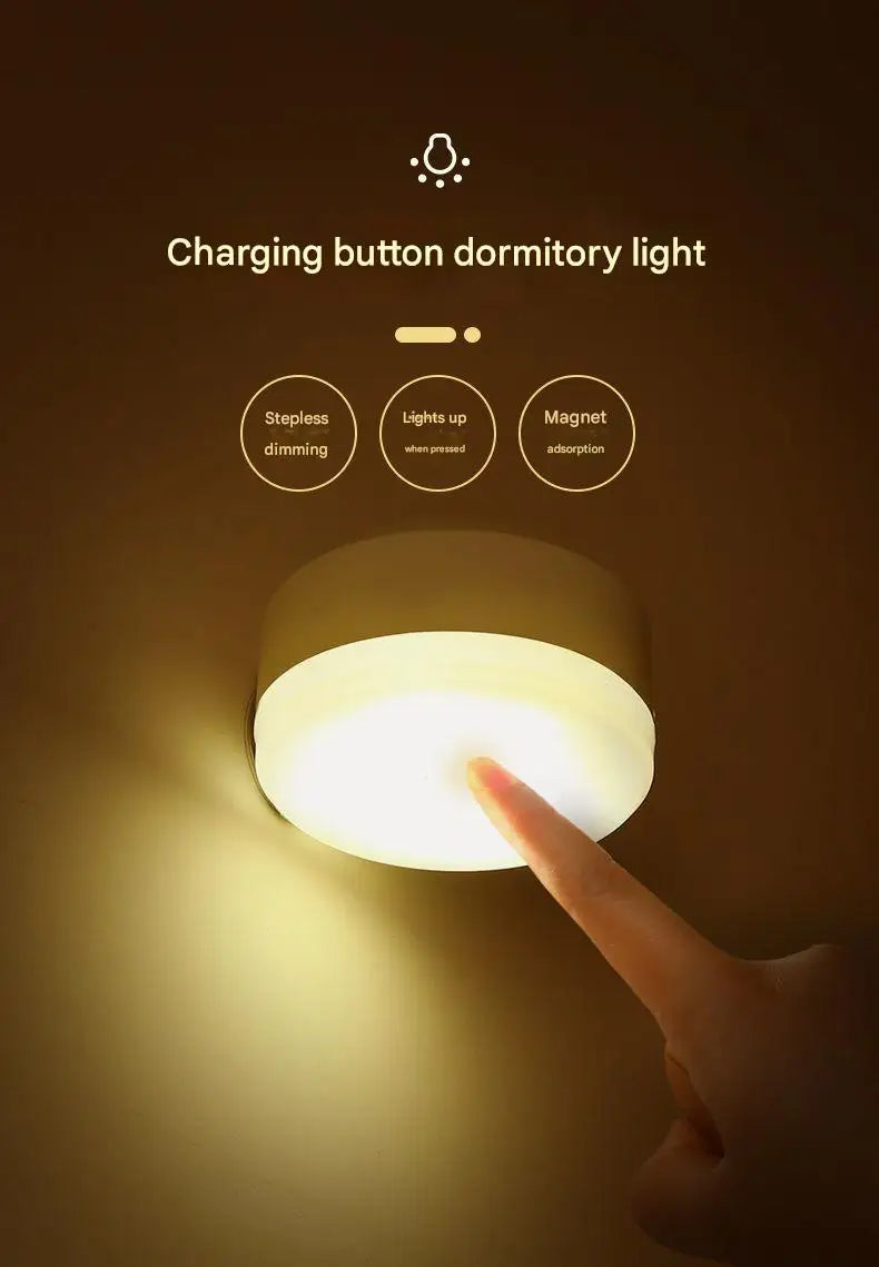 Rechargeable Magnetic LED Desk Lamp – Eye-Care Bedside Night Light for Students
