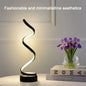 LED Spiral Dimmable Table Lamp | Adjustable Brightness Bedside Lamp for Home & Office